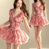 Đầm hoa hồng đào